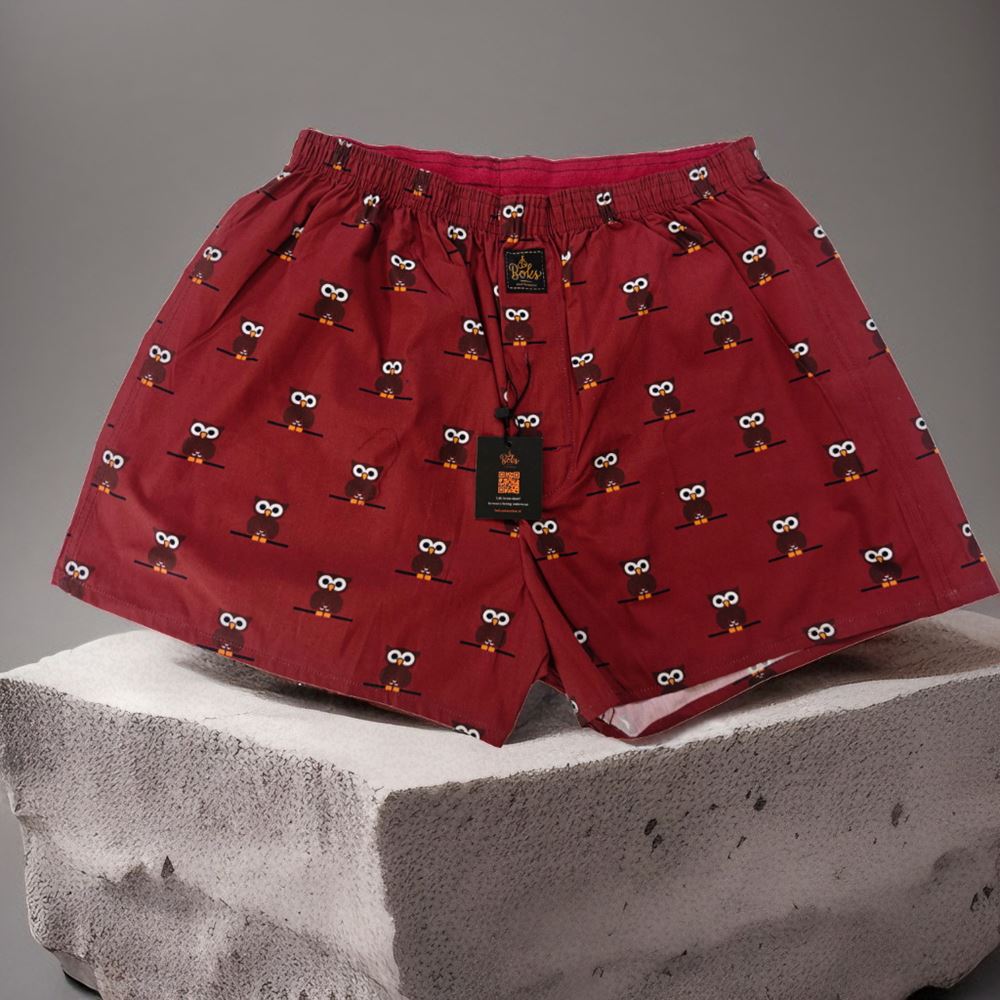 Burgundy Own Printed Men's Boxer Short