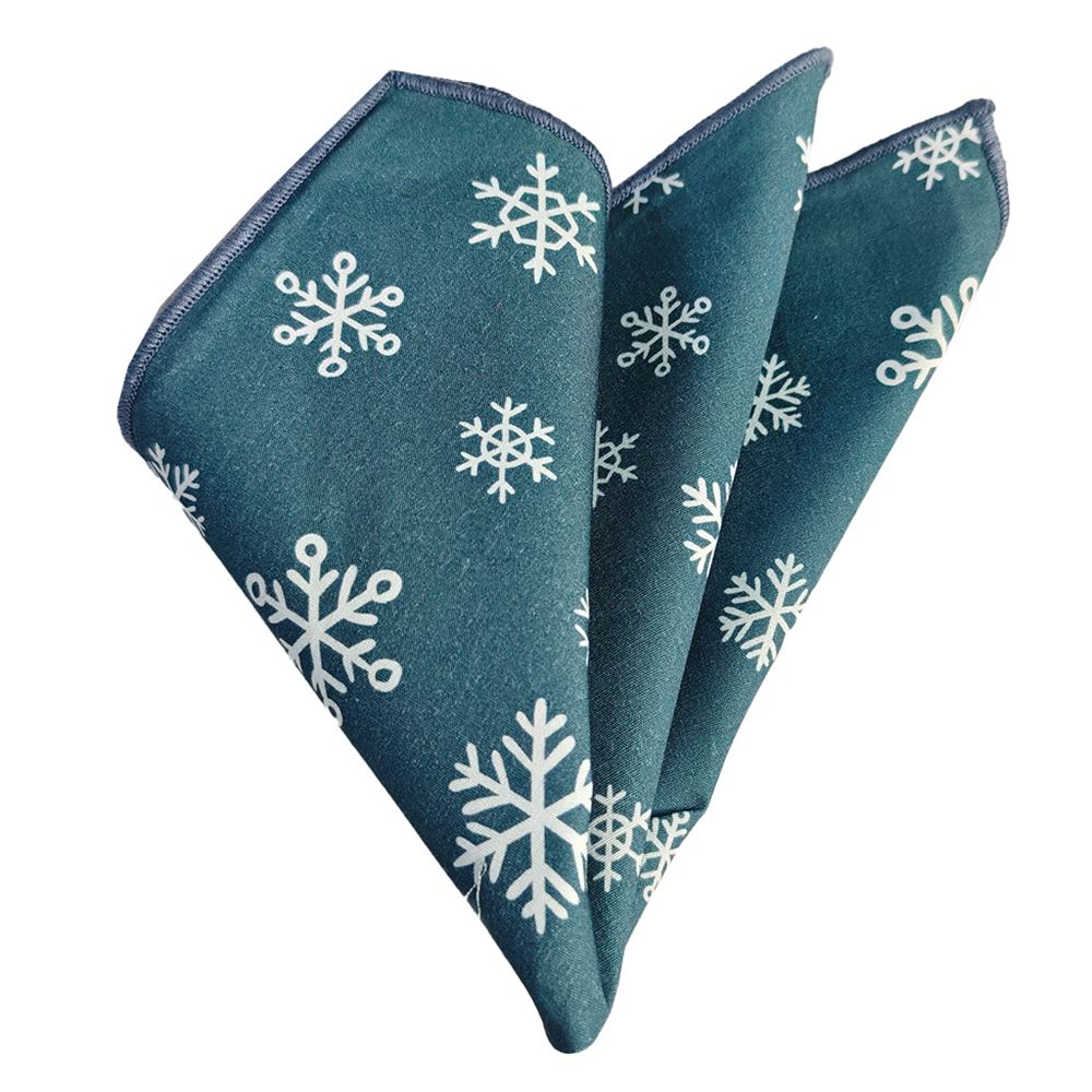 Snowfleaks 100% Organic Cotton Printed Pocket Square