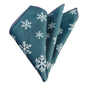 Snowfleaks 100% Organic Cotton Printed Pocket Square
