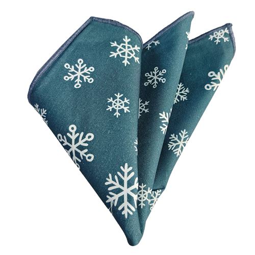 Snowfleaks 100% Organic Cotton Printed Pocket Square