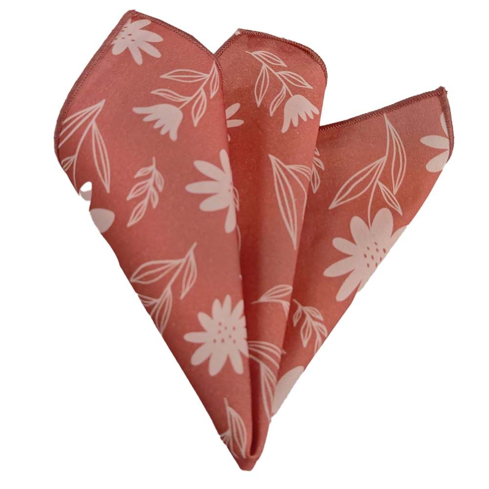 Floral 100% Organic Cotton Printed Pocket Square