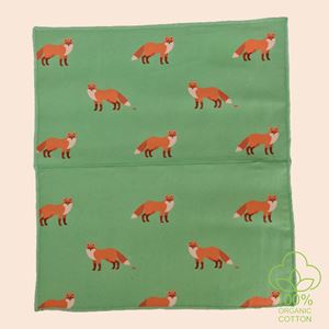 Fox 100% Organic Cotton Printed Pocket Square