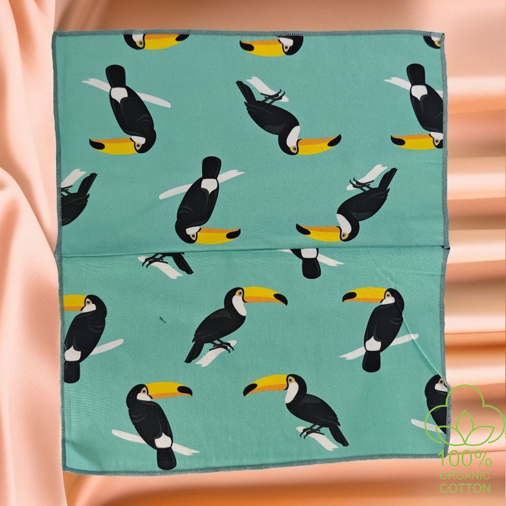 Crown 100% Organic Cotton Printed Pocket Square