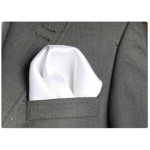 Beyaz Sade Yaka Cep Mendili