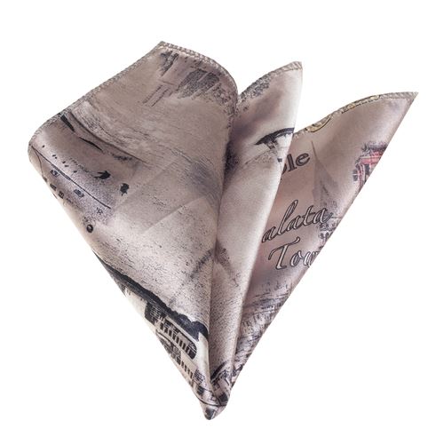 Gray Istanbul Designer Pocket Square