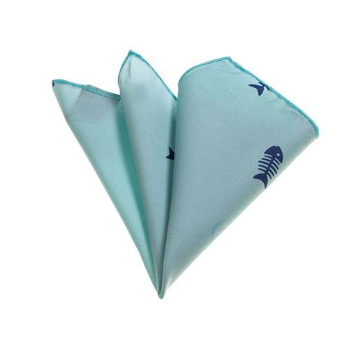 Blue Fish Printed Handkerchief