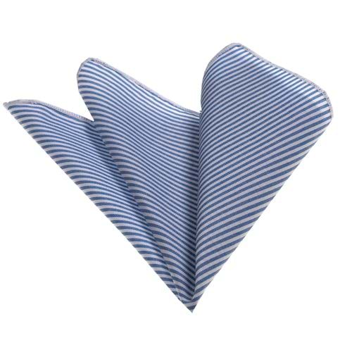 Blue White Striped Handkerchief