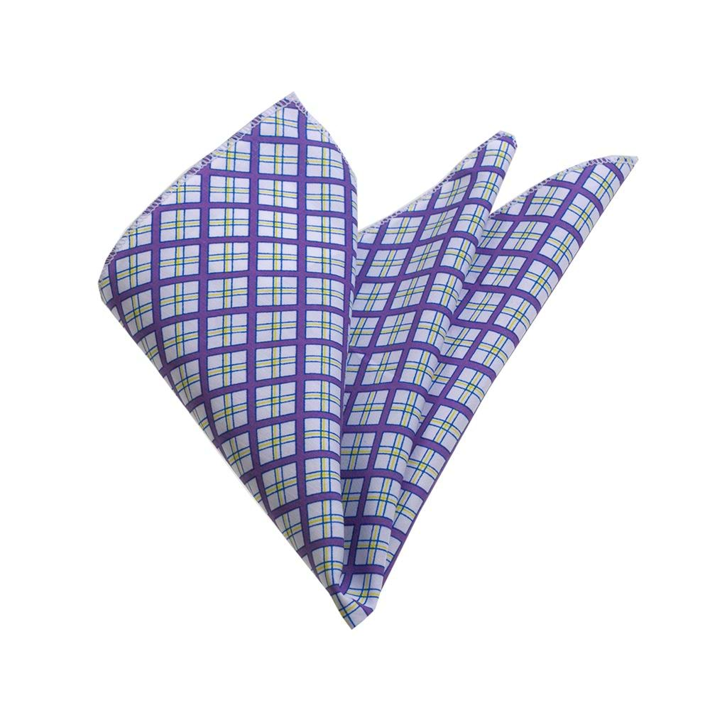 Purple Squares Pocket Square