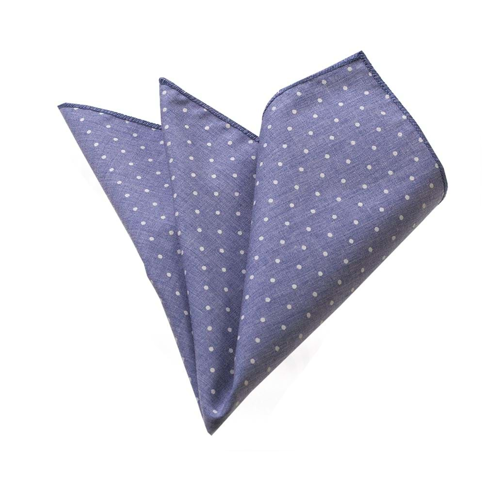 Blue White Polka Dot Pocket Square