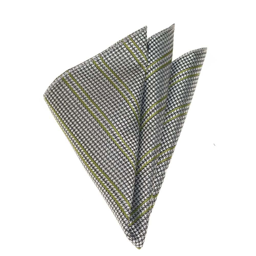 Gray & Green Designer Pocket Square