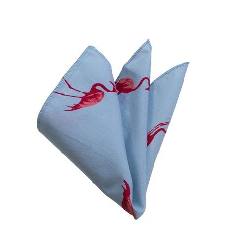 Flamengo on Blue Pocket Square