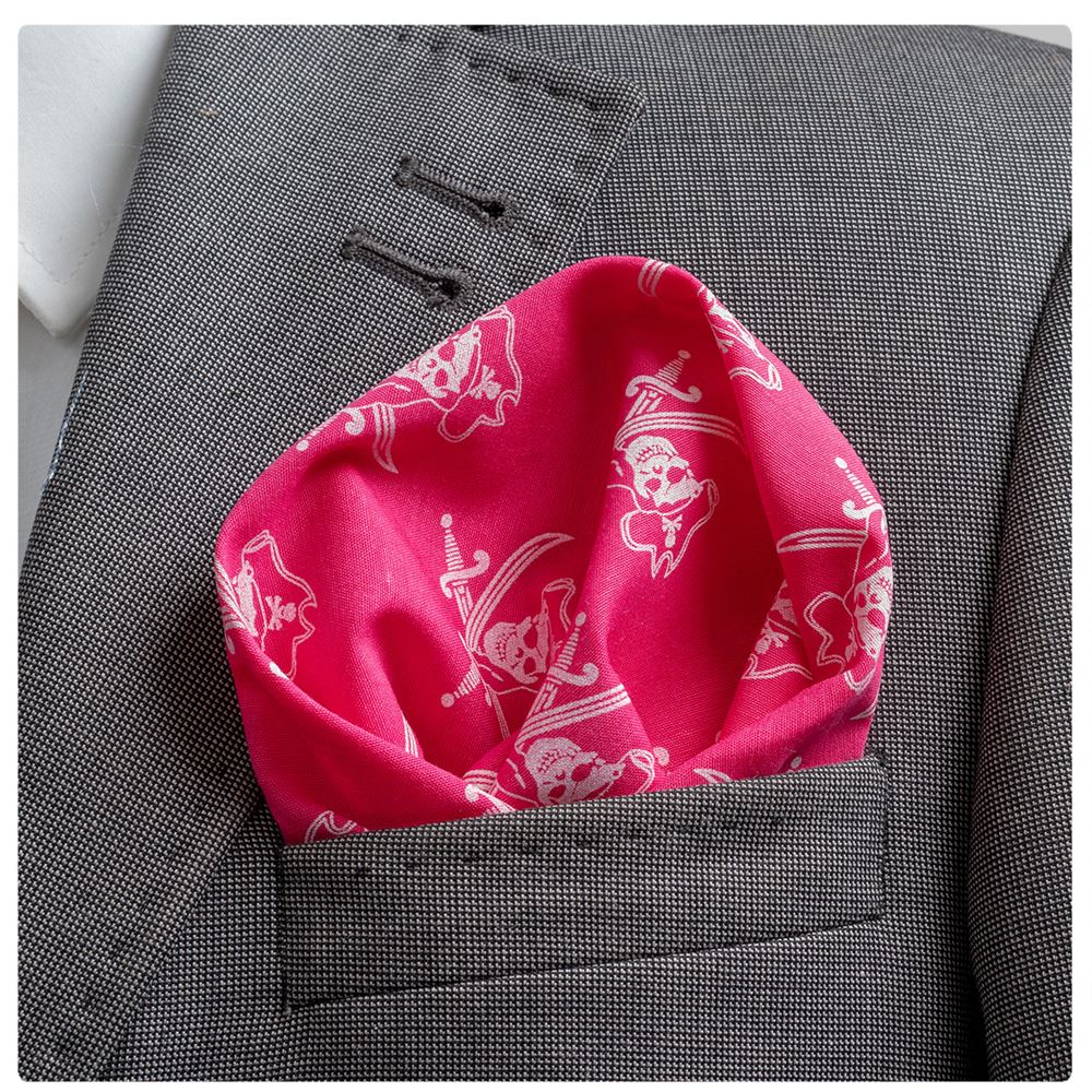 Pink Printed Pocket Square