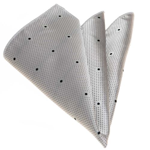 Silver Squares Pocket Square