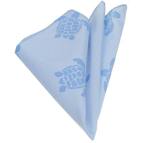 Blue Turtle Pocket Square