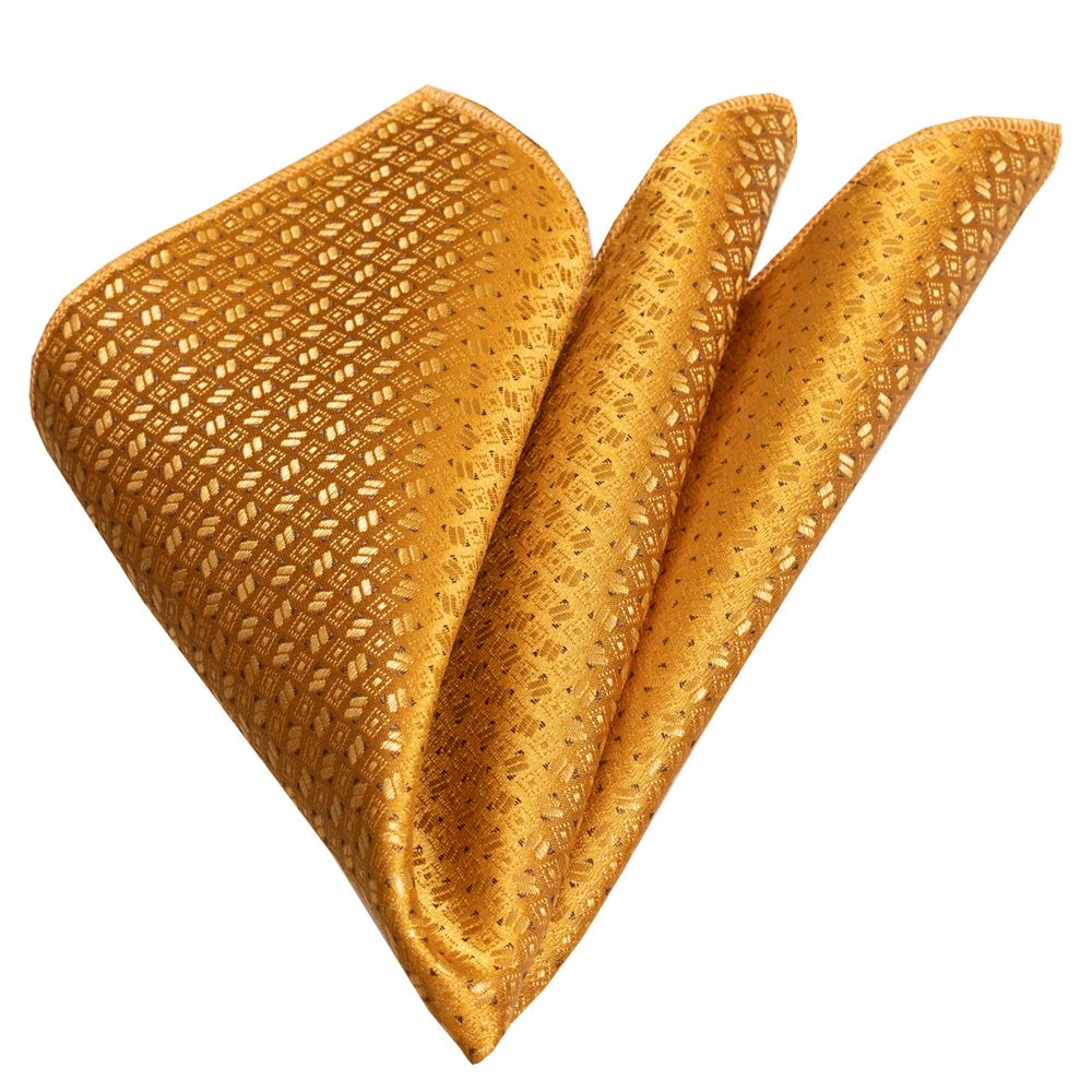 Gold Squares Designer Pocket Square