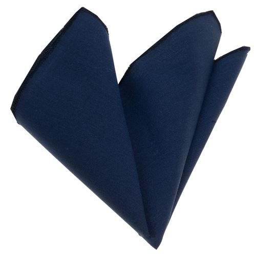 Navy Oranic Cotton Pocket Square