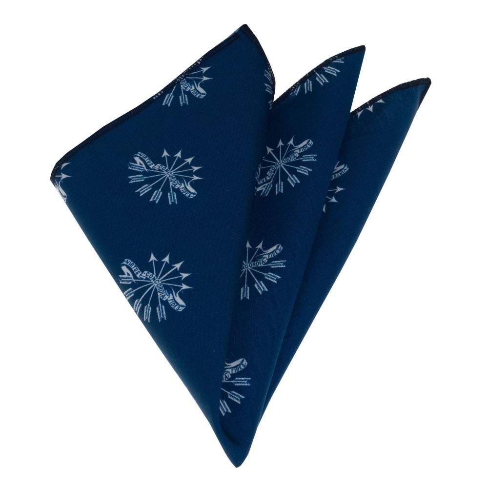 Blue Digital Printed Pocket Square