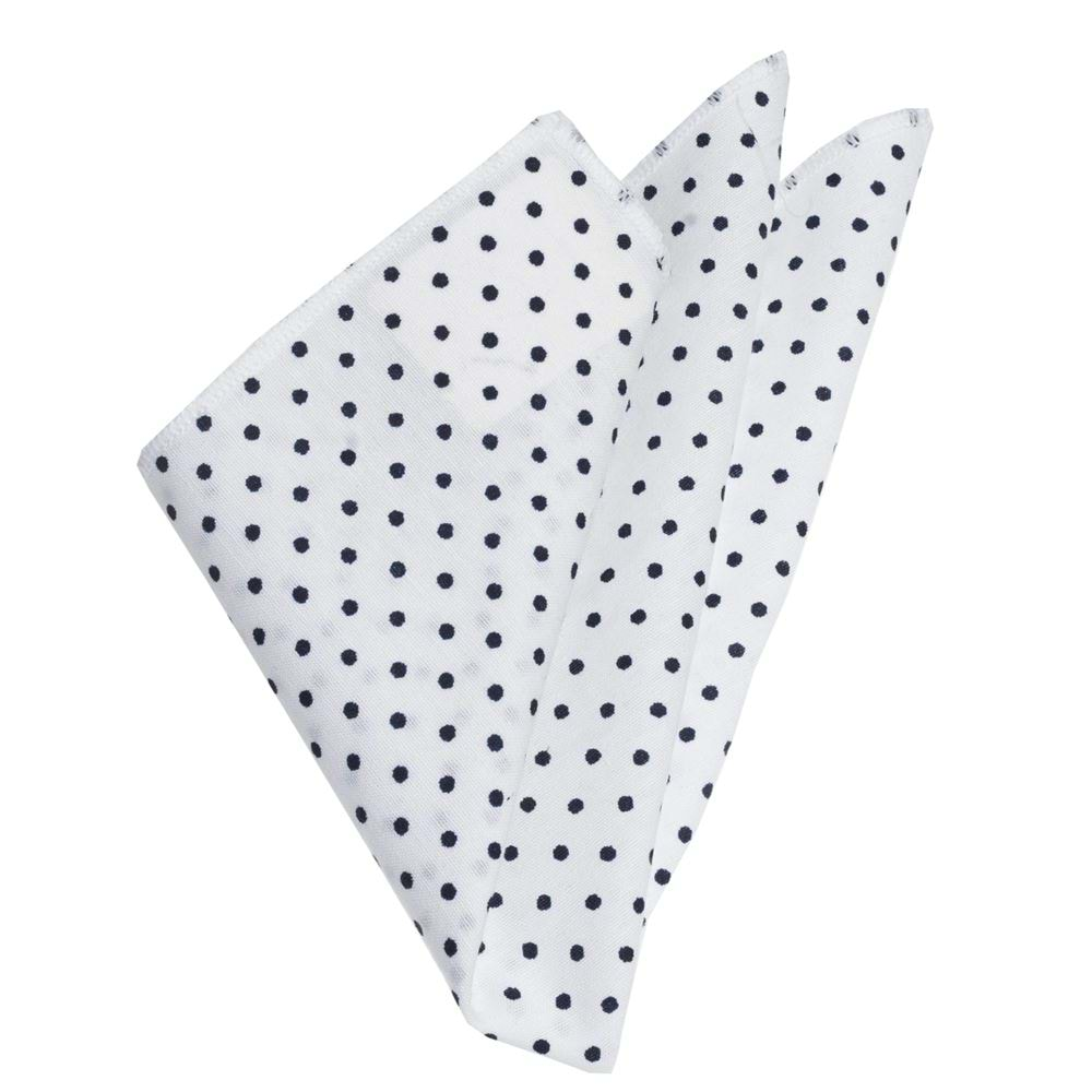 Navy Polka Dot Pocket Square