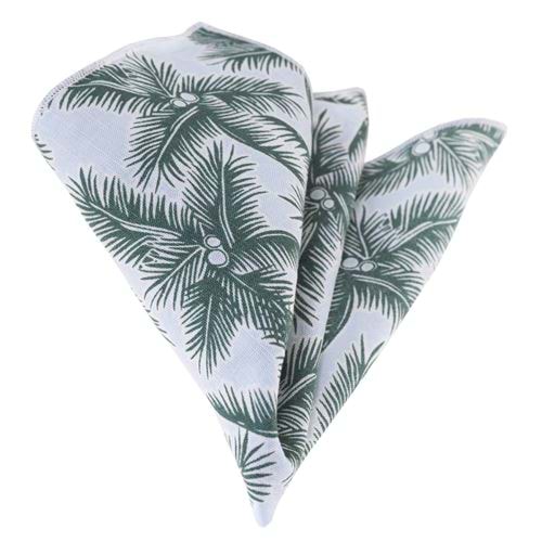 Ice Blue with Hawaiian Leaves Handkerchief