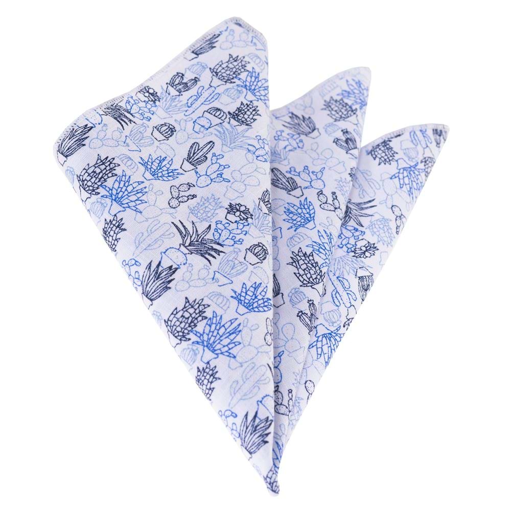 Blue and Navy Printed Handkerchief
