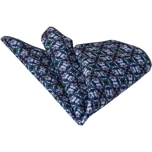 Blue Lilac Floral Pocket Square