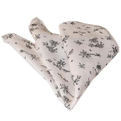 White and Black Trees Pocket Square