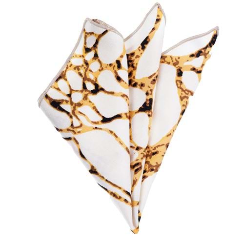 Beige Goldern Abstract Pocket Square