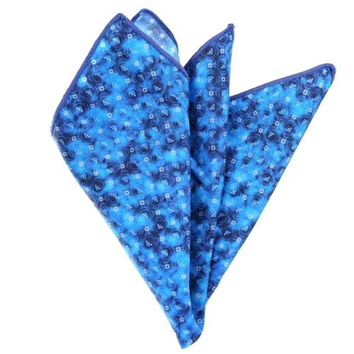 Ocean Blue 3D Digital Printed Cotton Pocket Square