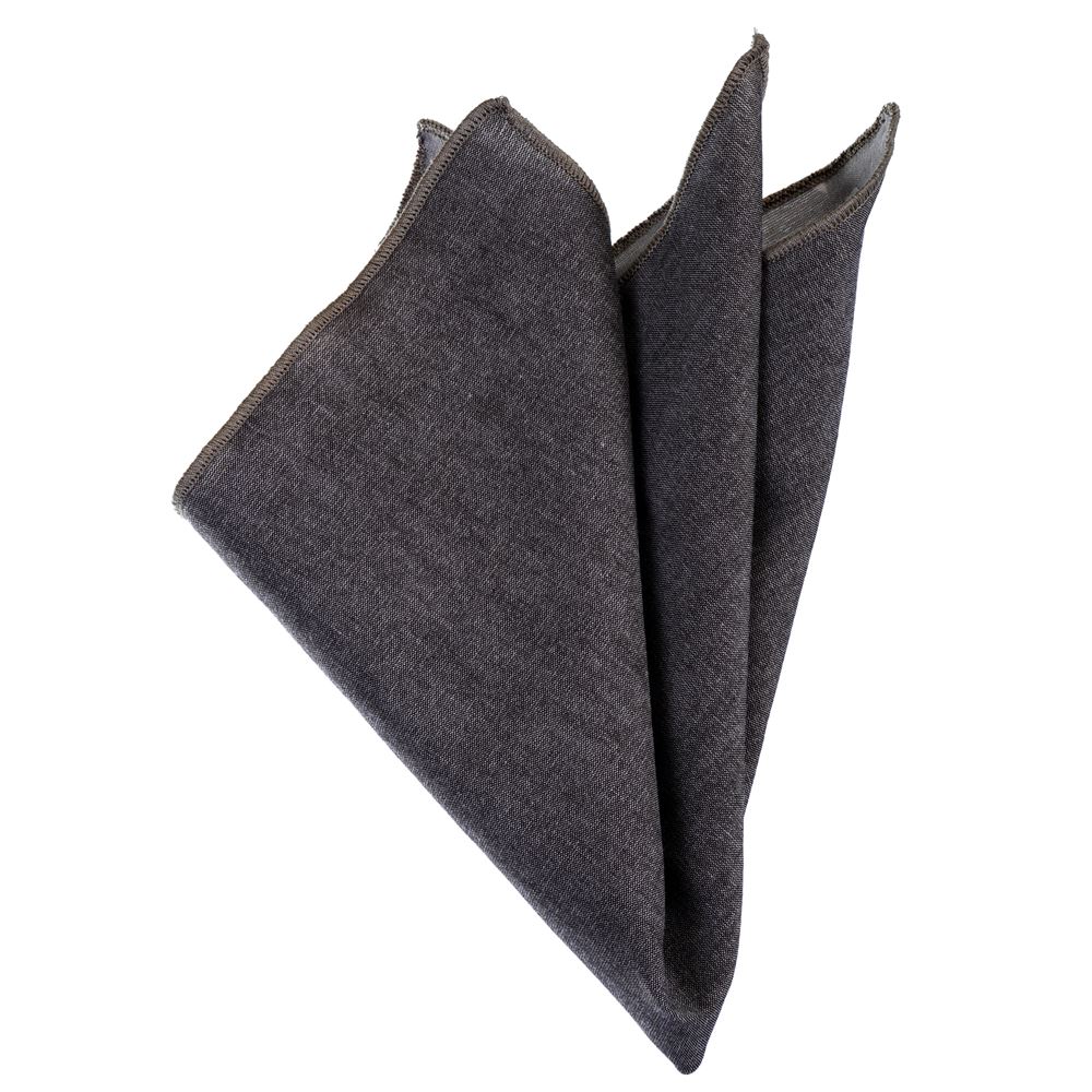 Gray Linen Pocket Square