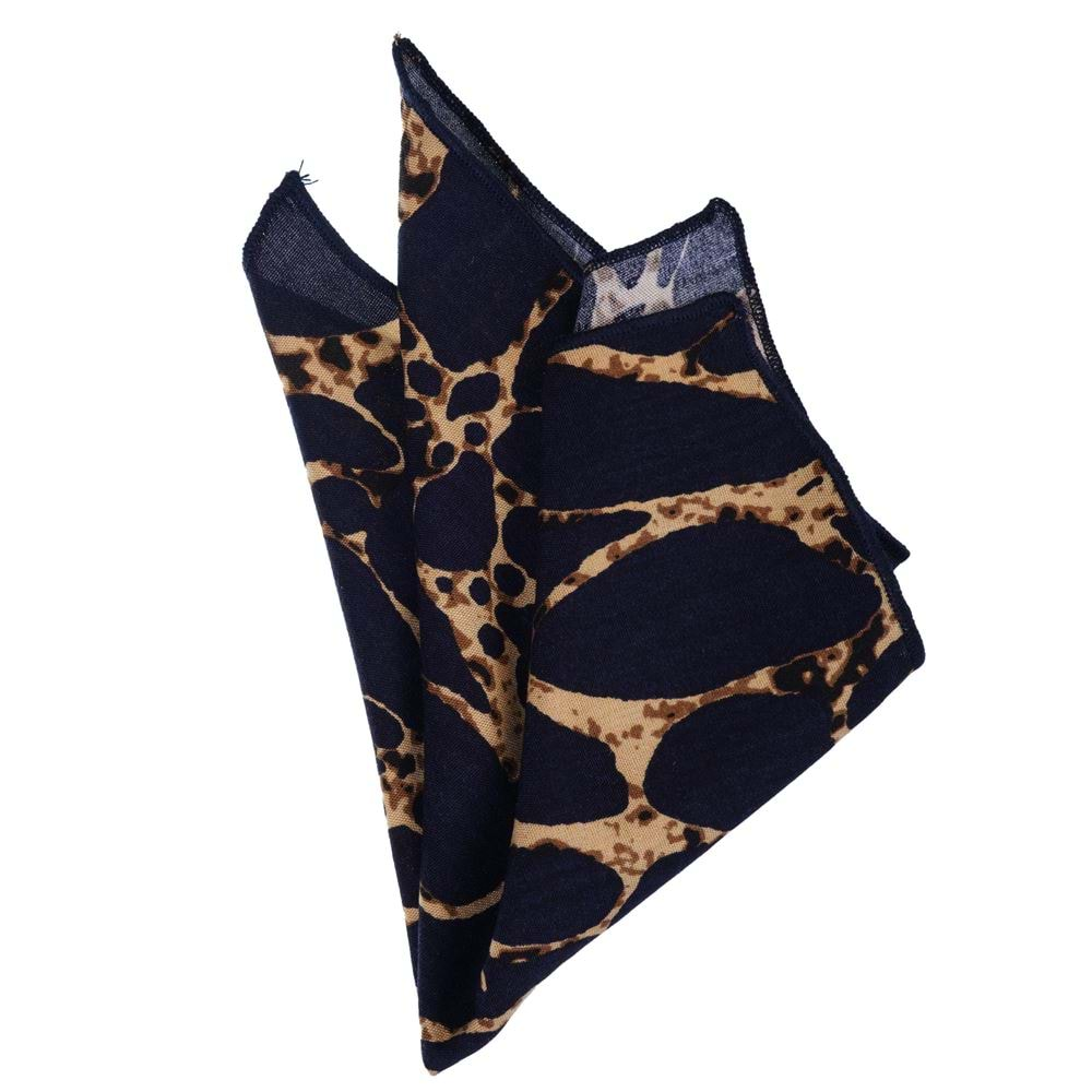 Golden Black Abstract Pocket Square