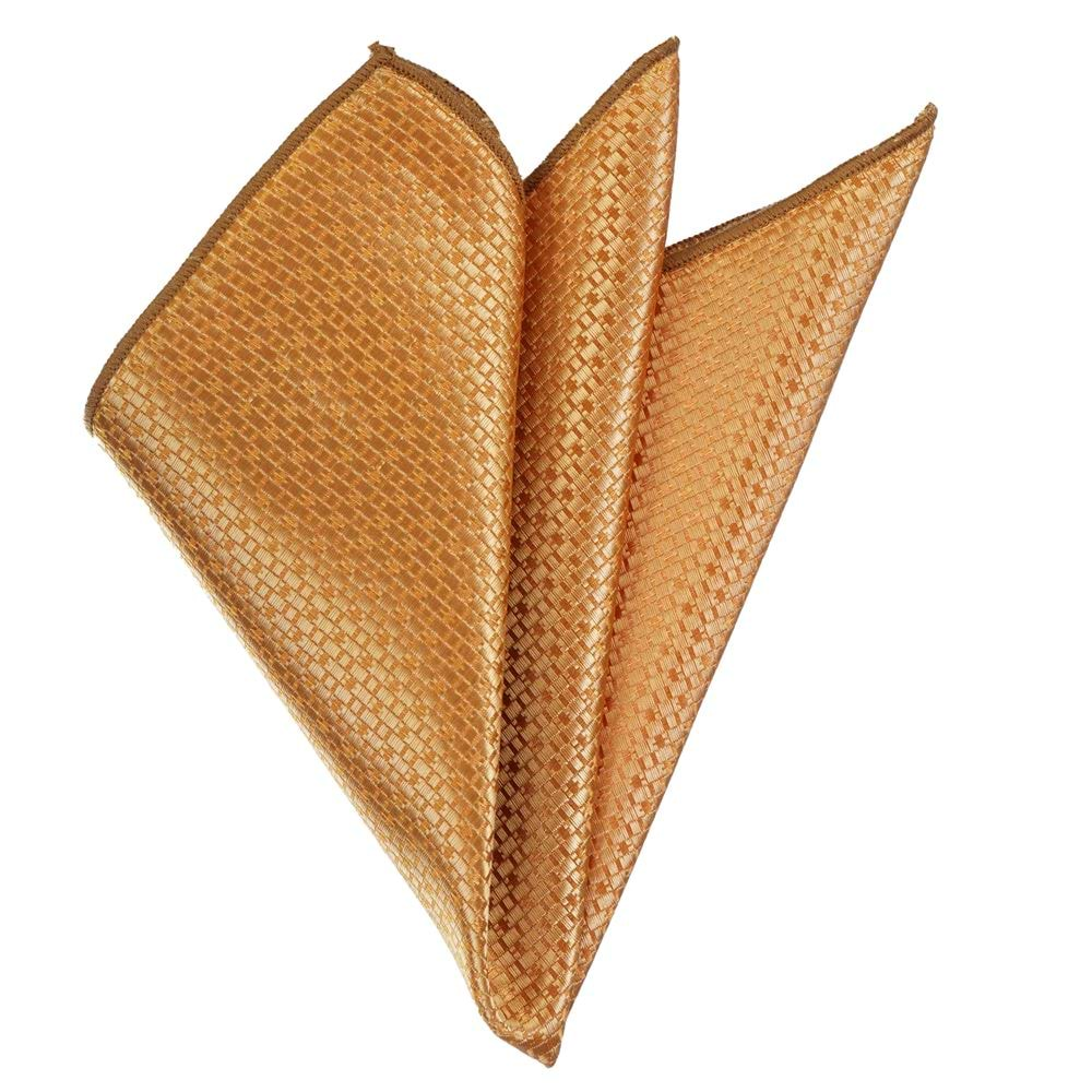 Golden Designer Jacquard Pocket Square