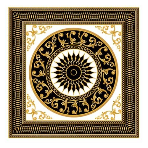 Golden Printed Special Cut Pocket Square