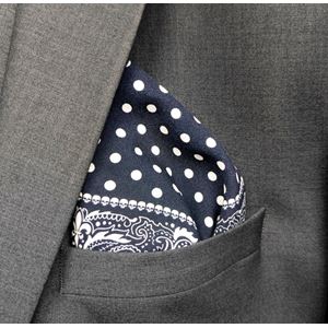 Polka dot 4 in 1 color Pocket Square