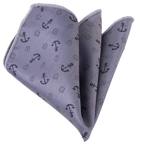 Gray Sailor Designer Pocket Square