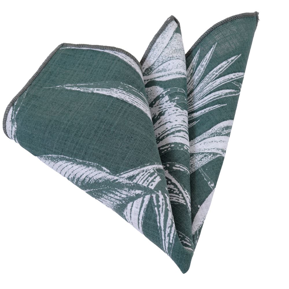 Green Hawaii Pocket Square