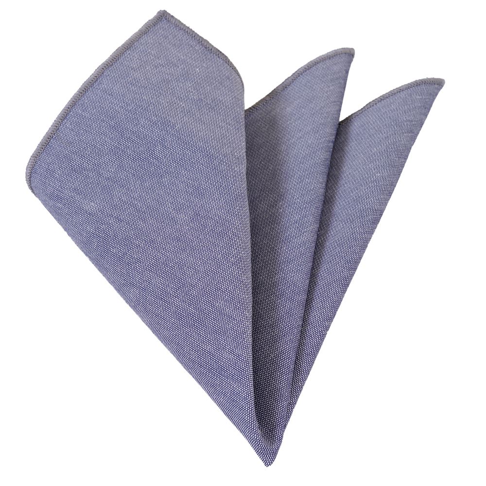 Navy Gray Pocket Square