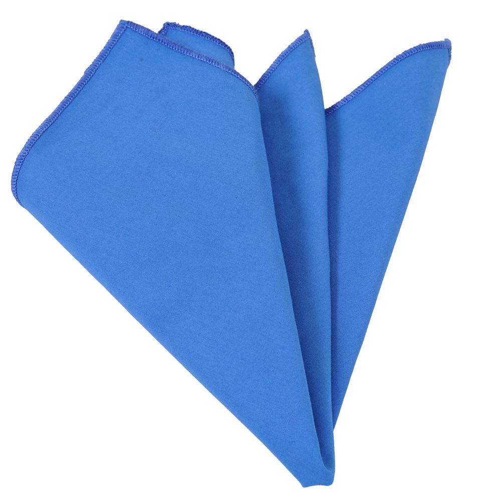 Blue Sateen Pocket Square