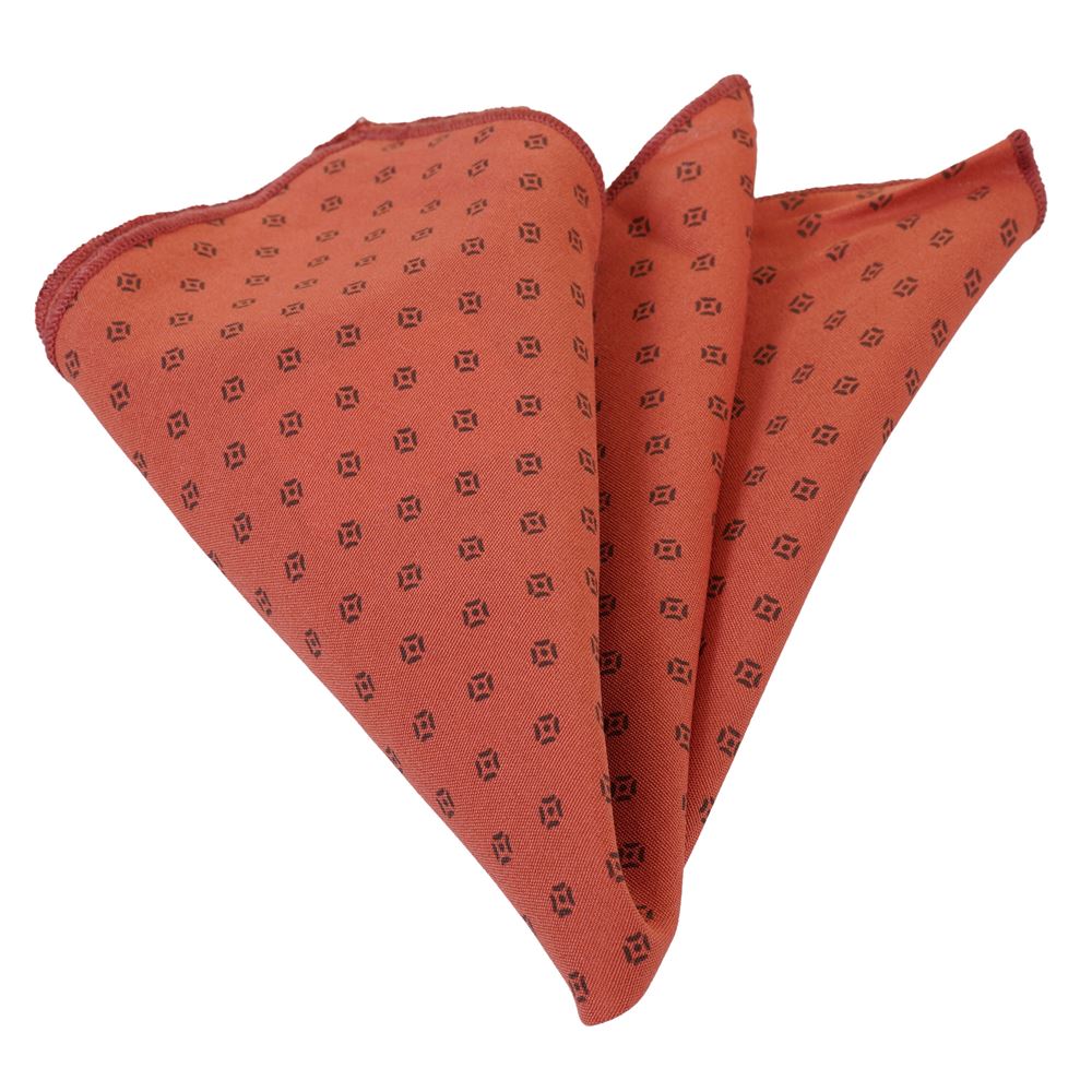 Orange Designer Pocket Square