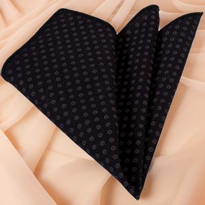 Black Geometric Printed Pocket Square