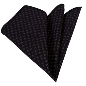 Black Geometric Printed Pocket Square