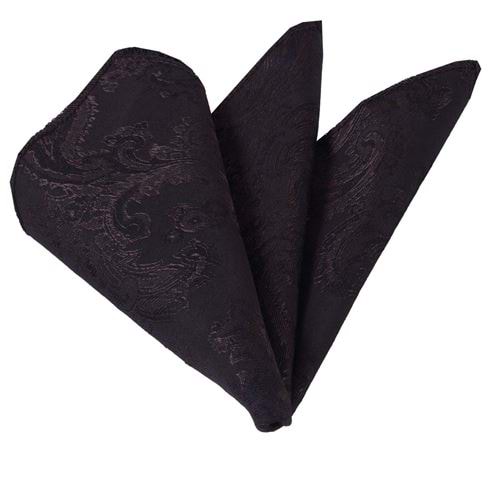 Brown Paisley Jacquard Pocket Square