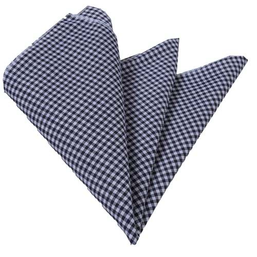 Black White Gingham Pocket Square
