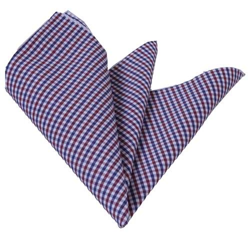Red Blue Plaid Pocket Square