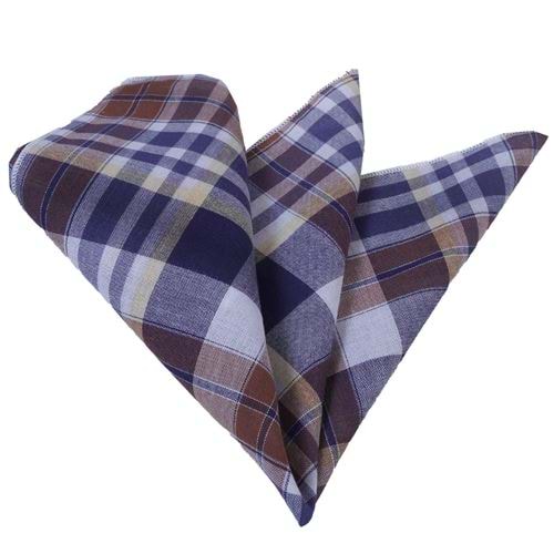 Brown Plaid Pocket Square
