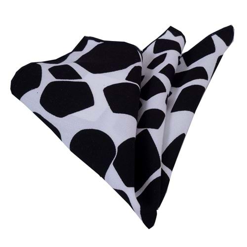 Black White Stones Pocket Square