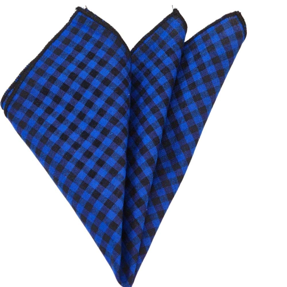 Black and Blue Gingham Pocket Square