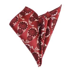 Burgundy Paisley Jacquard Pocket Square