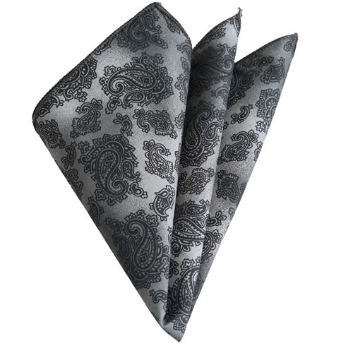 Khaki Paisley Pocket Square