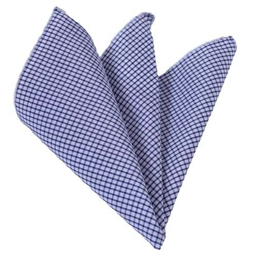 Blue Navy Squares Pocket Square