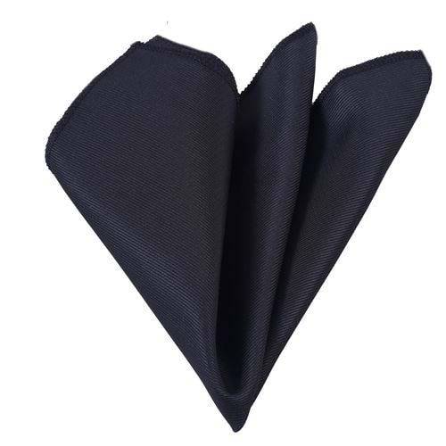 Black Elegant Striped Pocket Square